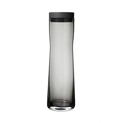 Imagen de blomus SPLASH Jarra de agua vidrio ahumado, color fumo/gris oscuro, capacidad 1 litro, tapa silicona/acero inoxidable, fácil usar (29,5 x 9 cm, 63807)
