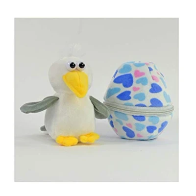 Imagen de Kögler Incl. Plüschei Malwin Mini Gaviota Huevo, Aprox. 13 cm de Alto, Juguete Peluche para acurrucarse y amar, como pequeño Regalo niñas, Color Amarillo (75769)