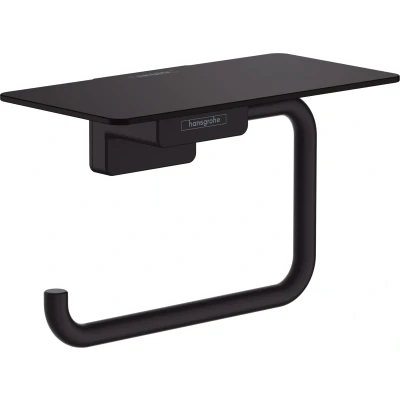 Imagen de hansgrohe AddStoris Portarrollos con repisa, negro mate, 41772670