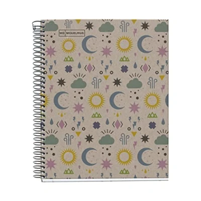 Imagen de Miquelrius Cuaderno A5, Cuadrícula 5 mm, Papel reciclado de 80 g/m², Hojas un color, reciclado, Espiral, cuadriculado, Eco Mystic