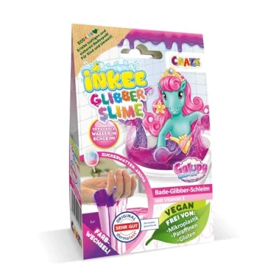 Imagen de INKEE Slime Galupy Mermaid para la bañera de Color Lila con Aroma a algodón azúcar, Convierte El Agua En Slime, Cambia Color, 25 litros