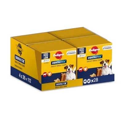 Imagen de Pedigree Dentastix Snack Dental para la Higiene Oral de Perros Pequeños (4 paquetes 28ud)