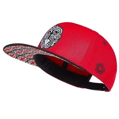 Imagen de Cadency® Maori Gorra snapback para hombre y mujer, color rojo, unisex, Talla ajustable, única