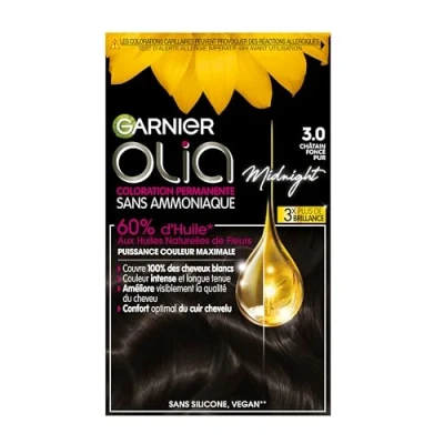Imagen de Garnier Coloración permanente Olia a base de aceite, sin amoníaco, color castaño