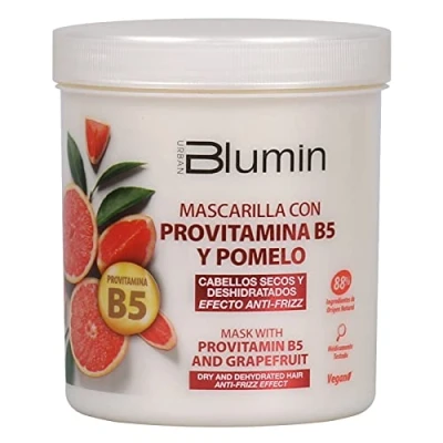 Imagen de Blumin Mascarilla efecto Anti Frizz con Pomelo y Provitamina B5, para Cabellos Secos Deshidratados, 700 ml