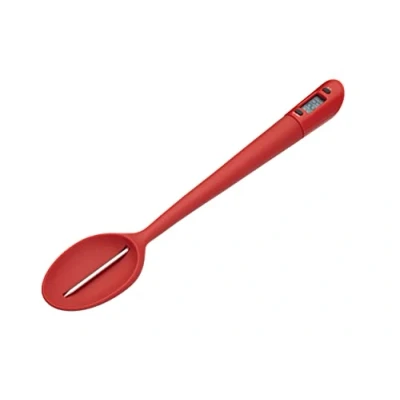 Imagen de KitchenCraft HomeMade Cuchara de Silicona con Termómetro Acero Inoxidable Incluido 32 cm Rojo