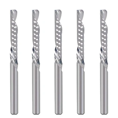 Imagen de Mango de cuchillo 1 / 8 pulgadas, taladro fresadora CNC extremo espiral ranura única, diámetro corte cel 0,87 para MDF PVC acrílico