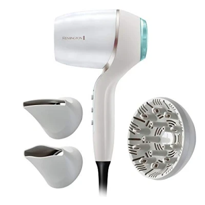 Imagen de Remington Secador de Pelo Hydraluxe Pro, Tecnología Hydracare, Sensor Protección Calor, Iónico, 2200 W, Potente Motor Digital, 2 Concentradores, 1 Difusor, 3 Temperaturas, Velocidades, EC9001