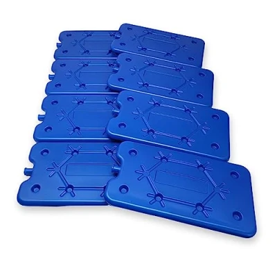 Imagen de ToCi Juego de 8 acumuladores frío 400 ml Cada uno Azules Planos para Bolsa Nevera o Delgados extraplanos Almohadillas refrigeración