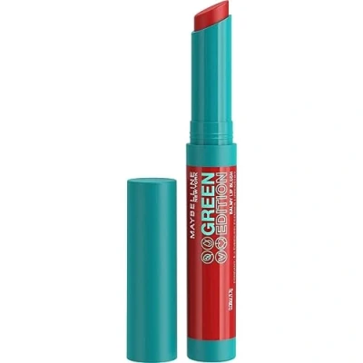 Imagen de MAYBELLINE New York Green Edition, Bálsamo labial con color hidratante y cuidado al instante, Tono 02 Bonfire
