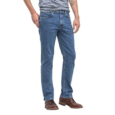 Imagen de Lee Brooklyn Straight Vaqueros Para Hombre, Mid Stonewash Blue, 30W / 32L