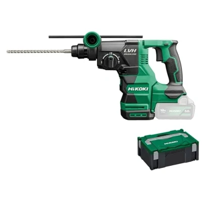 Imagen de HIKOKI Akku Bohr und Meißelhammer DH1826DAW2Z, SDS plus (18V, Schlagenergie 3,2 J, Bohren mit Kronen Ø: 25 50 mm, Zubehör: 1 Zusatzhandgriff, Bohrtiefenanschlag, 1Koffer, ohne Ladegerät)