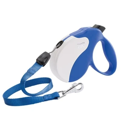Imagen de Ferplast Correa retráctil para Perros Amigo Cord L, Cordón Enrollable, 5 m, máx. 50 kg, Azul Oscuro