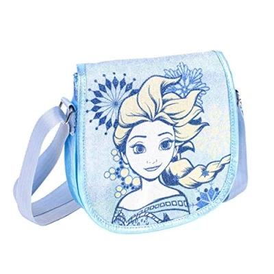 Imagen de Bolso de Frozen Cierre Solapa y Cremallera 16 x 17 5 cm Bandolera Cuero Sintético con Asa Regulable Producto Original Diseñado en España