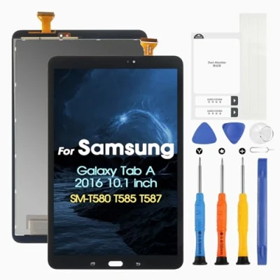 Imagen de pantalla LCD de repuesto para Samsung Galaxy Tab A 2016 SM T580 T585 T587 10,1 pulgadas táctil digitazer con kit reparación, color negro