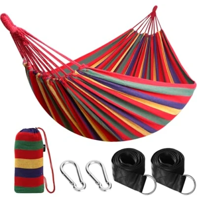 Imagen de Anyoo Hamaca al Aire Libre de Camping portátil Lona, Capacidad 200 kg Ligera con Bolsa Transporte para la Playa y Senderismo