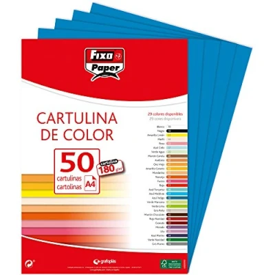 Imagen de Fixo Paper 11110330 Paquete de 50 cartulinas A4 cartulina azul índigo, 180g