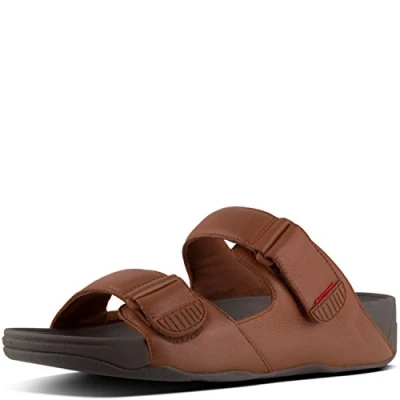 Imagen de Fitflop Gogh Moc Slide Leather, Sandalias de Punta Descubierta Hombre, Dark Tan, 42 EU