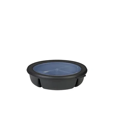 Imagen de Mepal Cuenco Bento 3 compartimentos múltiple Cirqula Caja hermética de almacenamiento alimentos Táper para separar la comida Meal prep containers &amp; recipientes Nordic black