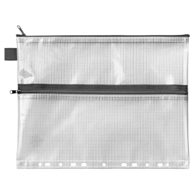 Imagen de VELOFLEX 2707000 bolsillo A4 con cremallera, transparente, de material EVA reforzado tejido, 1 para documentos archivar