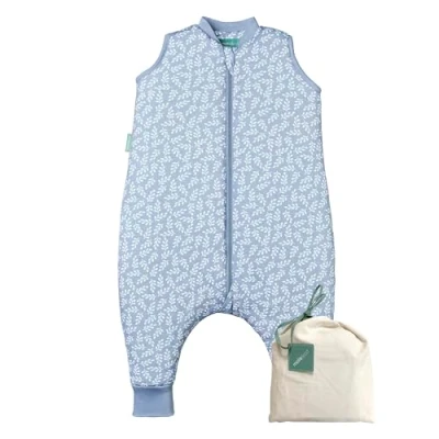 Imagen de molis&amp;co Pijama Manta con Pies 2.5 TOG 60 cm (Meses) Ideal para Invierno Suave y cálido 100% algodón (Oeko Tex 100) Blue Garden
