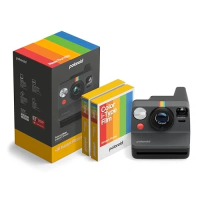 Imagen de Polaroid Now Gen 3 cámara instantánea Paquete de + película en Color (16 Fotos) Negro (6560)