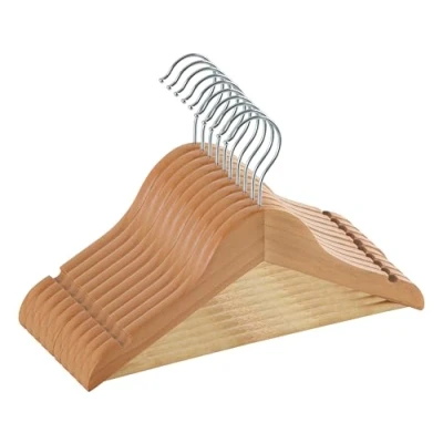 Imagen de COM FORT HOUSE Percha Madera Cadete Infantil Color Natural de Arce con Muescas Antideslizantes 30 x 1.2 22 cm Pack 12 Unidades