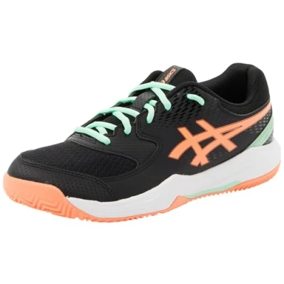 Imagen de Asics GEL Dedicate 8 Unisex Zapatillas de tenis para todas las superficies niños, Talla: 35.5, Black/vivid coral Zapatos