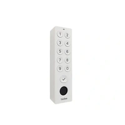 Imagen de tedee Keypad PRO, Abre la Puerta con Huella Digital o un código de Forma rápida y cómoda, hasta 100 PIN huellas dactilares, Accesorio Smart Lock, Bluetooth (Blanco)