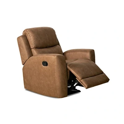 Imagen de duehome Sillón 1 Plaza Reclinable, Butaca Relax, Modelo Ice, Acabado en Tejido Color Chocolate, Medidas: 96 cm (Ancho) x 103 (Alto) 93 (Fondo)