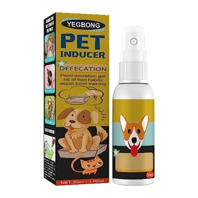 Imagen de FUZYXIH Inductor de spray entrenamiento inodoro para perros, Go Here excreción mascotas, entrenador orinal almohadilla cachorros,