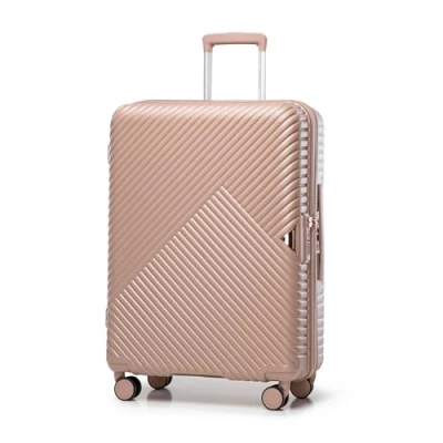 Imagen de WITTCHEN Maleta de Viaje Equipaje Mano Cabina rígida policarbonato con 4 Ruedas giratorias Cerradura combinación Asa telescópica GL Style Line Tamaño M Rosa