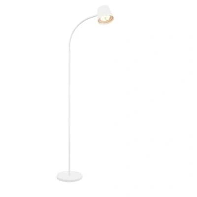 Imagen de BRILONER lámpara de pie LED inalámbrica con tacto, regulable, batería y fuente luz intercambiables, recargable, lectura, pie, 126,5 cm altura, blanco
