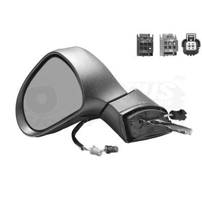 Imagen de espejo retrovisor Van Wezel 4029807 izquierda imprimado completo, convexo, para ajuste elect. espejo, calefactable PEUGEOT: 207 Berlina