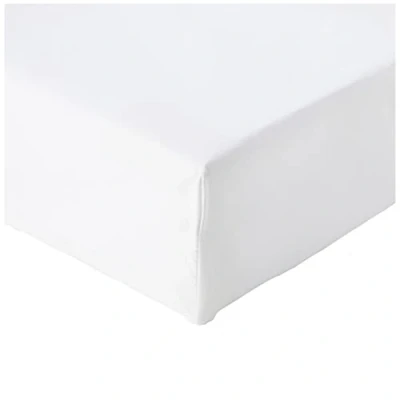Imagen de Amazon Basics Sabana Bajera Ajustable, 150 x 200 30 cm, de Poliéster Microfibra, Blanco