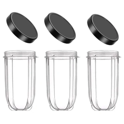 Imagen de Nicoone Taza de repuesto para Magic Bullet 250 W, 3 piezas 16 onzas con tapa, compatible licuadora W