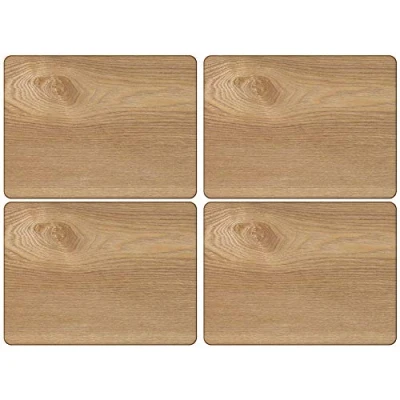 Imagen de CREATIVE TOPS Juego de 4 manteles Individuales chapados en Madera Roble