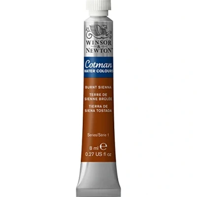 Imagen de Winsor &amp; Newton Cotman 8840080 Pintura de acuarela estudio, colores vivos con muy buenas propiedades procesamiento, tubo 8 ml Siena quemada