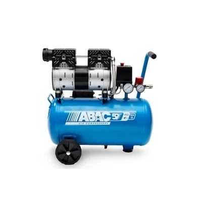 Imagen de compresor de aire silencioso EASE AIR 24 ABAC, sin aceite, presión máxima 8 bar, potencia 1 hp, Depósito litros, Nivel sonoro 59 dB