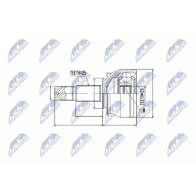 Imagen de NTY NPZ FT 053 Junta Homocinética OPEL: Corsa D Hatchback, LANCIA: Musa