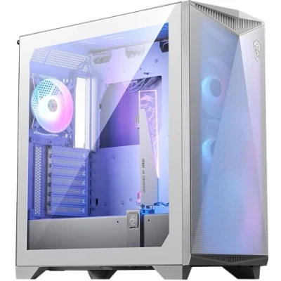Imagen de MSI MPG GUNGNIR 300R Airflow Caja PC Media Torre, E ATX, Soporte Tarjetas gráficas, Intercambiable, Ventiladores ARGB PWM, Filtros Antipolvo, USB 3.2 Gen 2x2 Tipo C, Blanco