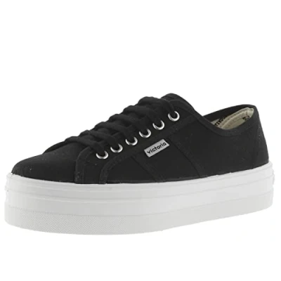 Imagen de Victoria Shoes Basket LONA Plataforma Zapatillas, Mujer, Talla: 36, Black Zapatos