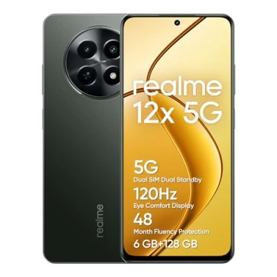 Imagen de realme Teléfono Móvil 12x 5G 6+128GB, Procesador de 6 NM, Cámara con IA 50 MP, Diseño Ultrafino 7,89 mm, Gran batería 5000 mAh, NFC, Verde Pluma, no Incluye Adaptador