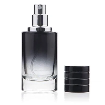 Imagen de Botella de perfume vidrio 30ml vacía con atomizador niebla fina (con degradado en negro)