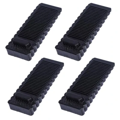 Imagen de Alyvisun Cuña Puerta de Goma para Suelo, 4 Piezas Topes Puertas Antideslizante Antiarañazos Door Stopper Duraderas Retenedor Apilable Todo Tipo Suelos en Interiores y Exteriores