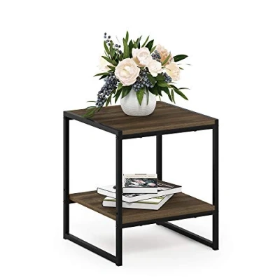 Imagen de Furinno Mesa Auxiliar, Roble, Columbia Nogal, 40 x 40.39 45.72 cm
