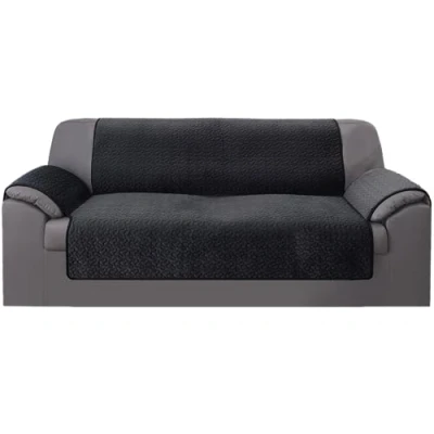 Imagen de GFD Cubre Sofa 3 Plazas 150 cm, Funda para Sofá Ajustable, Forros Sofás Antideslizante, Fundas Acolchado, Protector Duradero Perros Gatos Mascotas (3 plazas, Gris Oscuro)