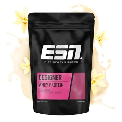 Imagen de ESN Designer Whey Protein, Vainilla, 1 kg, Proteína de Suero Leche en Polvo