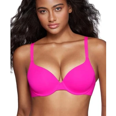 Imagen de DOBREVA Sujetador Push up T Shirt con Aros Ligero Relleno para Mujer Fucsia Brillante 95B