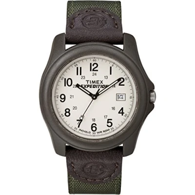 Imagen de Orologio Timex Expedition da uomo con cinturino in nylon/pelle verde T49101
